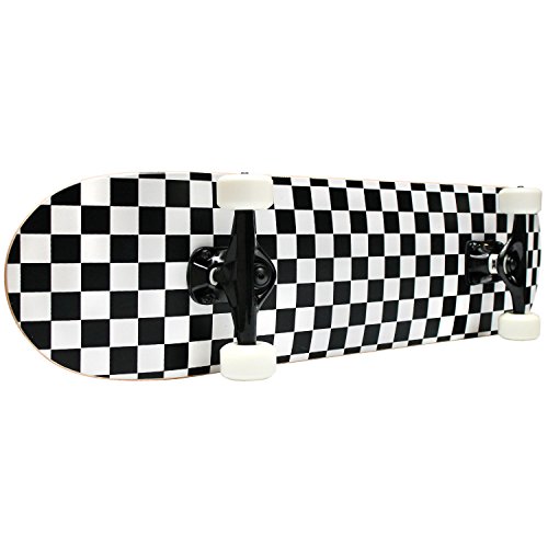 KPC Pro Skateboard Complete, Black and White Checker