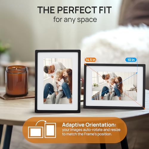 Skylight Digital Picture Frame – WiFi Digital Photo Frame Customer Support, Easy Setup, The Perfect Personalized Gift for Parents and Grandparents - 10 Inch Black