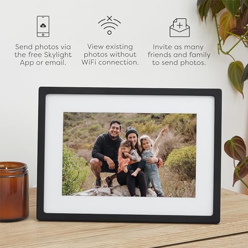 Skylight Digital Picture Frame – WiFi Digital Photo Frame Customer Support, Easy Setup, The Perfect Personalized Gift for Parents and Grandparents - 10 Inch Black