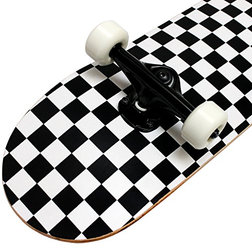 KPC Pro Skateboard Complete, Black and White Checker