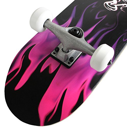 Krown Rookie Complete Skateboard,Purple Flame