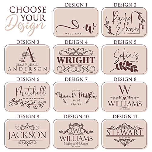 Personalized Cutting Board, 11 Designs, 5 Wood Styles - Housewarming Wedding Gifts for Couple,Personalized Gifts for Mom and Dad, Grandma , Engraved Kitchen Sign