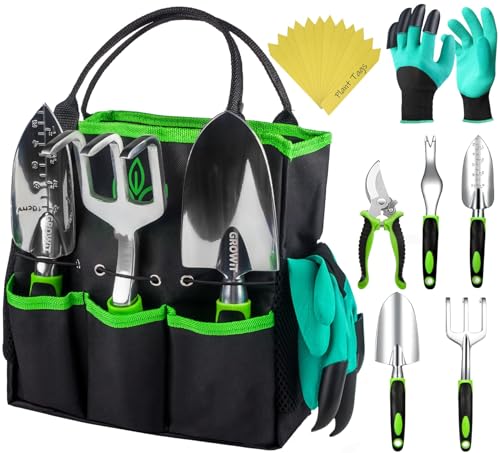 Heavy Duty Garden Tools 22 Pieces Set - Rust Proof, Durable Gardening Supplies - Ergonomic Gardening Hand Tools - Ideal Gardening Gifts for Women