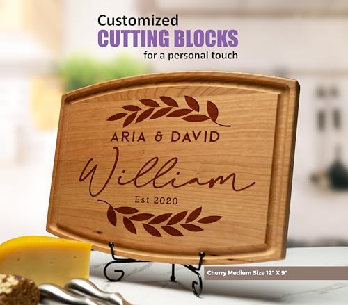 Tayfus Personalized Cutting Board, Engraved Wood Cutting Boards - Customized Gifts of Charcuterie Boards, Handmade Personalized Gifts, Christmas - Wedding Gifts, Couple Gifts & Housewarming Gift Ideas