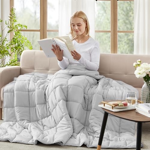 anfie Weighted Blanket(60"x80" 20lbs Queen Size),Ultra Soft and Cozy Cooling Weighted Blanket for Adult,Heavy Blanket with Machine Washable Soft Blanket