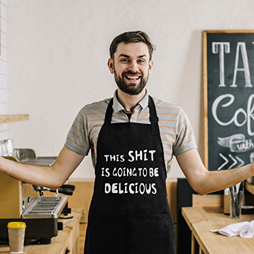 LYLPYHDP Aprons for Men, Mens Apron, Funny Aprons for Men, Husband Birthday Gift, Perfect for Kitchen Cooking, BBQ, Baking, Gifts for Husband, Father's Day Gifts for Dad.