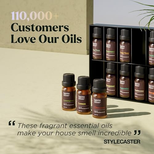 Essential Oils Set - 12 Pcs Premium Grade Home Essentials Oils - for Diffusers, Fragrance, Scents for Candle Making, Soap, Slime - Natural Aromatherapy Oils for Skin & Hair - Home, Office, Car