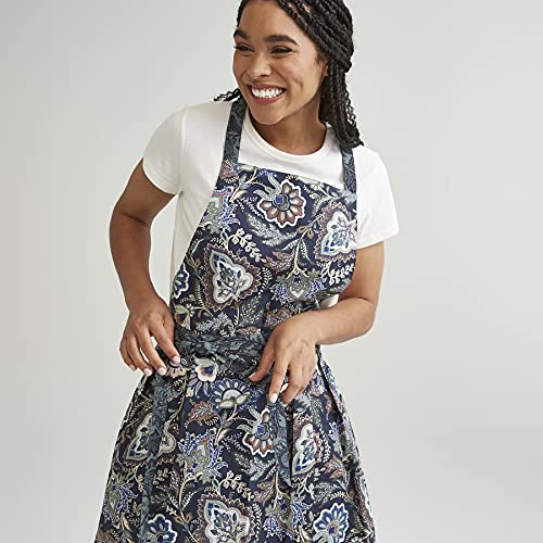 Vera Bradley Women's Lightweight Cotton Apron, Java Navy Camo - Recycled Cotton, One Size