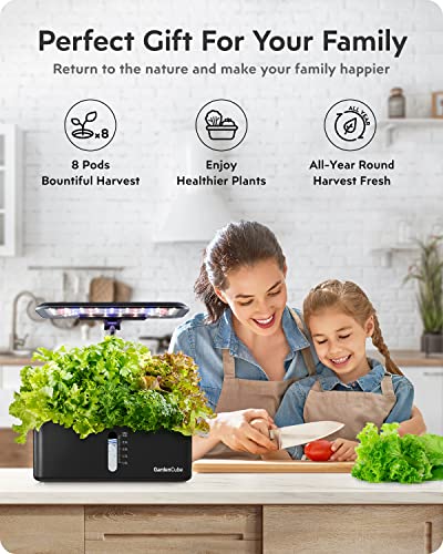 Hydroponics Growing System Indoor Garden: Herb Garden Kit Indoor with LED Grow Light Quiet Smart Water Pump Automatic Timer Healthy Fresh Herbs Vegetables - Hydroponic Planter for Home Kitchen Office