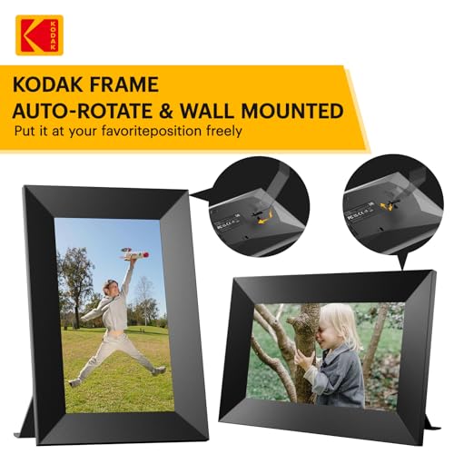 KODAK Digital Picture Frame, 32G 7 Inch WiFi Digital Photo Frame 1024x600 HD IPS Touch Screen, Auto-Rotate, Share Photos and Videos for Anywhere Anytime, for Friends and Family