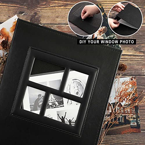 Ywlake Photo Album 4x6 500 Pockets Photo, Extra Large Capacity Family Wedding Picture Albums Holds 500 Horizontal and Vertical Photos Black