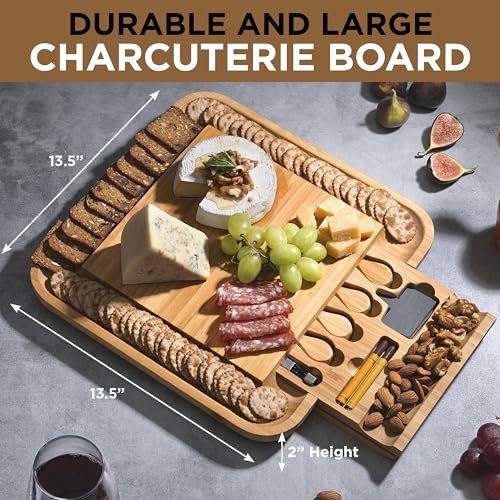 Personalized Charcuterie Board Gift Set - Custom Charcuterie Board Wood Engraved, Customized Cutting Board, Engraved Charcuterie Board & Cheese Board - Customized Wedding, Housewarming & Birthday Gift