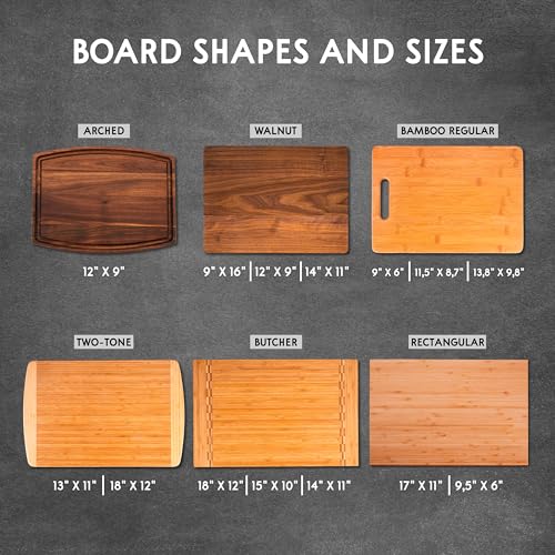 Personalized Cutting Board, 11 Designs, 5 Wood Styles - Housewarming Wedding Gifts for Couple,Personalized Gifts for Mom and Dad, Grandma , Engraved Kitchen Sign