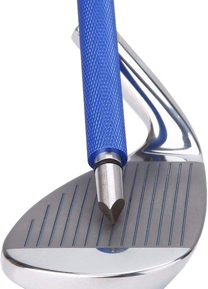 Bulex Golf Club Groove Sharpener, Re-Grooving Tool and Cleaner for Wedges & Irons - Generate Optimal Backspin - Suitable for U & V-Grooves