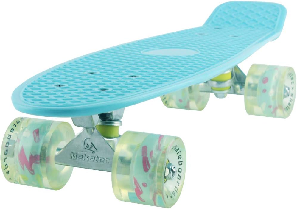 Skateboards Complete 22 Inch Mini Cruiser Retro Skateboard for Kids Boys Youths Beginners