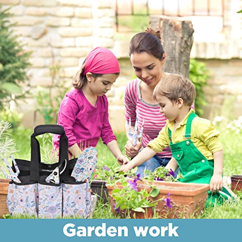 WORKPRO 5PCS Garden Tool Set, Aluminum Heavy Duty Gardening Tool Set with Garden Tool Bag, Outdoor Garden Hand Tools, Garden Gifts