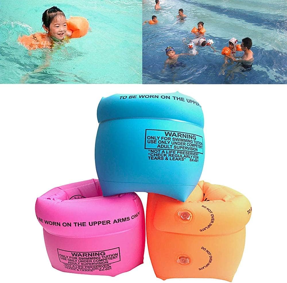 6 Pack Kids Children Adult Swimming Arm Float Rings,PVC Inflatable Swim Arm Bands Sleeves for Swimming