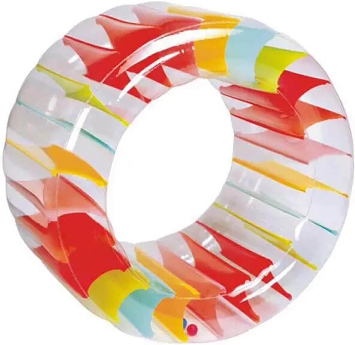 MorTime Inflatable Roller Float, 40'' Colorful Water Wheel, Swimming Pool Roller Toy for Kids and Adults Outdoors