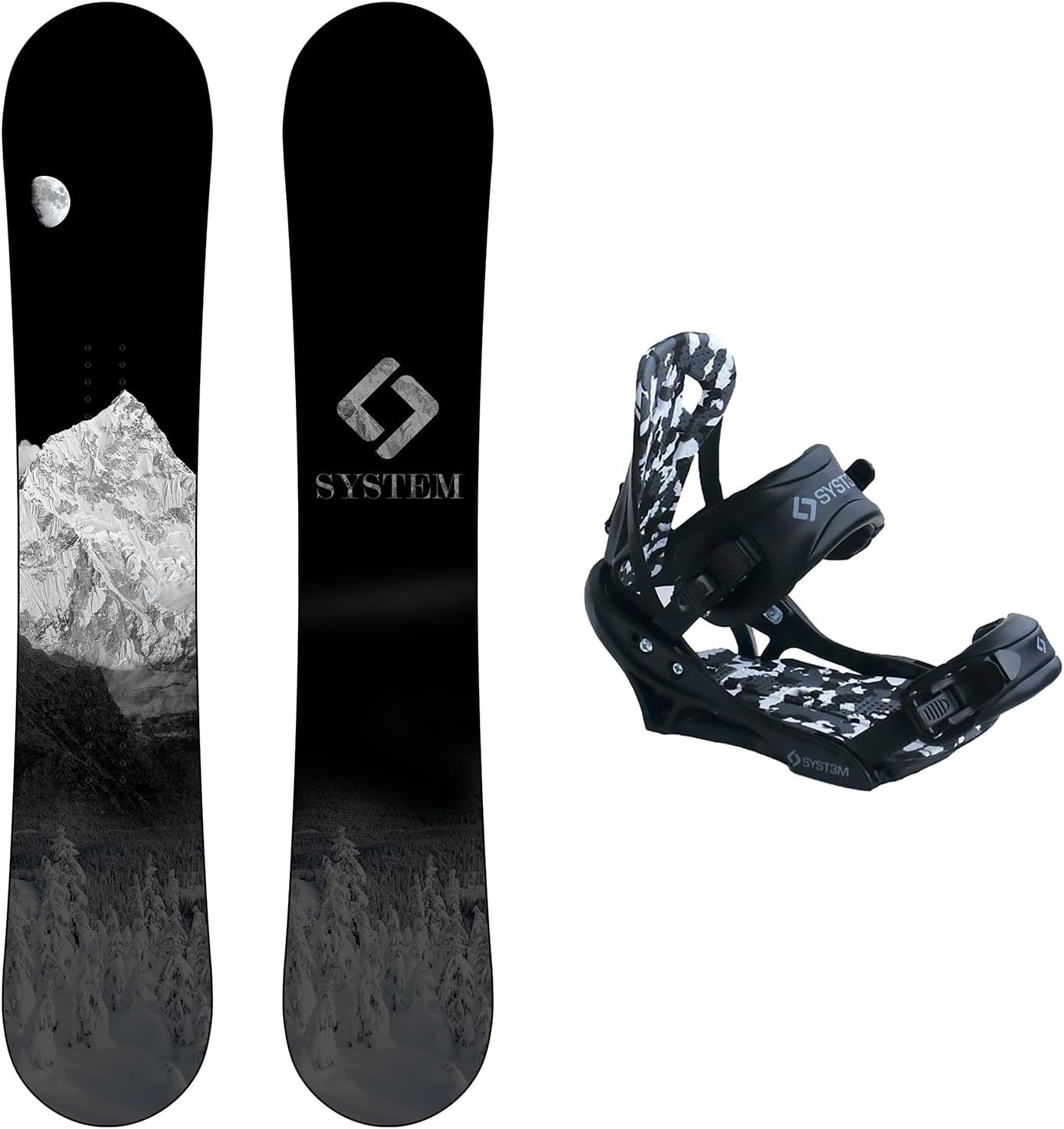 MTN Men's Snowboard Package with System APX Bindings 2024