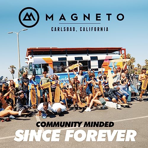 Magneto Complete Skateboard | Maple Wood | ABEC 5 Bearings | Double Kick Concave Deck | Kids Skateboard Cruiser Skateboard | Skateboards for Beginners, Teens & Adults (Free Stickers Included)