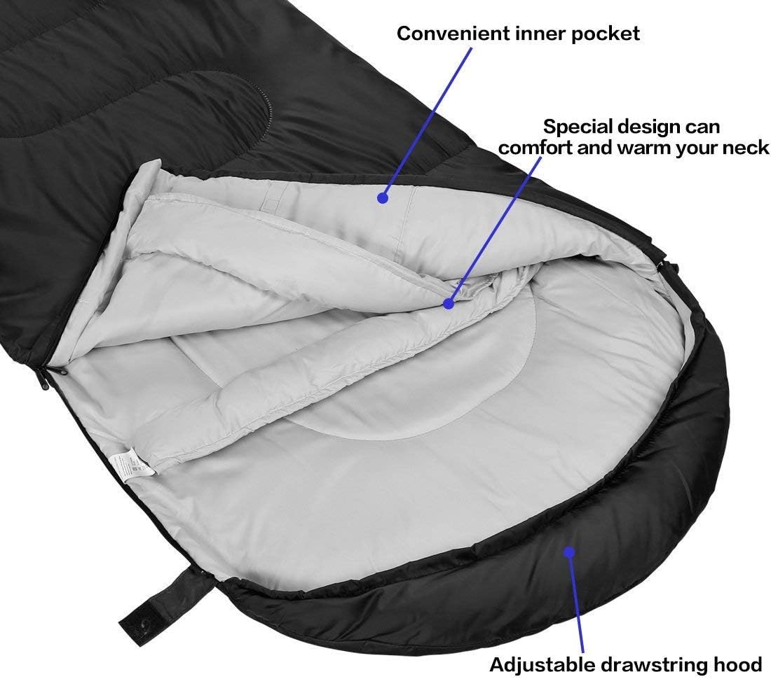 Sleeping Bag,3-4 Seasons Warm Cold Weather Lightweight, Portable, Waterproof Sleeping Bag with Compression Sack for Adults & Kids - Indoor & Outdoor: Camping, Backpacking, Hiking