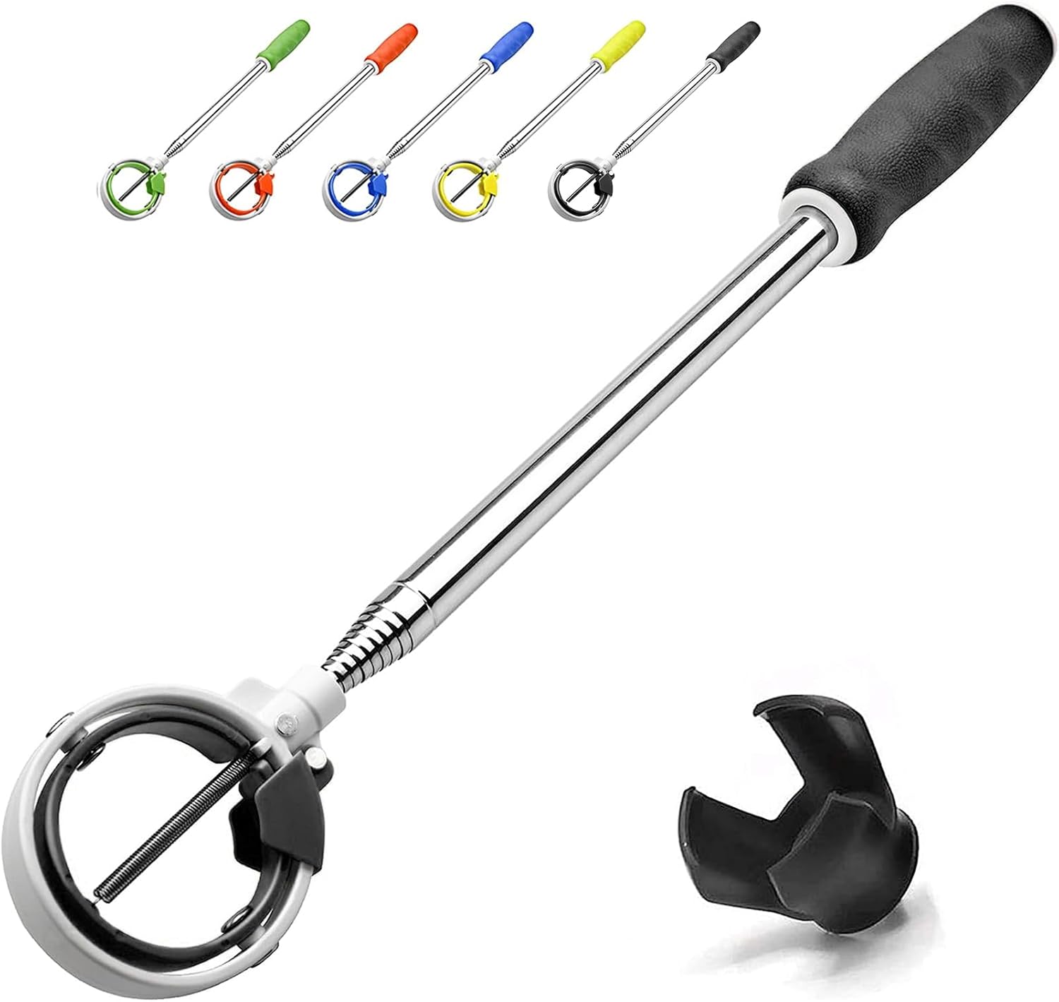 Golf Ball Retriever, Golf Ball Retriever Telescopic for Water with Spring Release-Ready Head, Ball Retriever Tool Golf with Locking Clip, Grabber Tool, Golf Accessories Golf Gift for Men