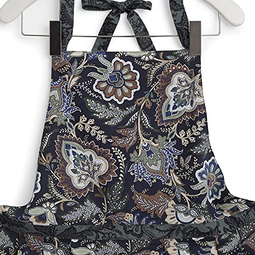 Vera Bradley Women's Lightweight Cotton Apron, Java Navy Camo - Recycled Cotton, One Size