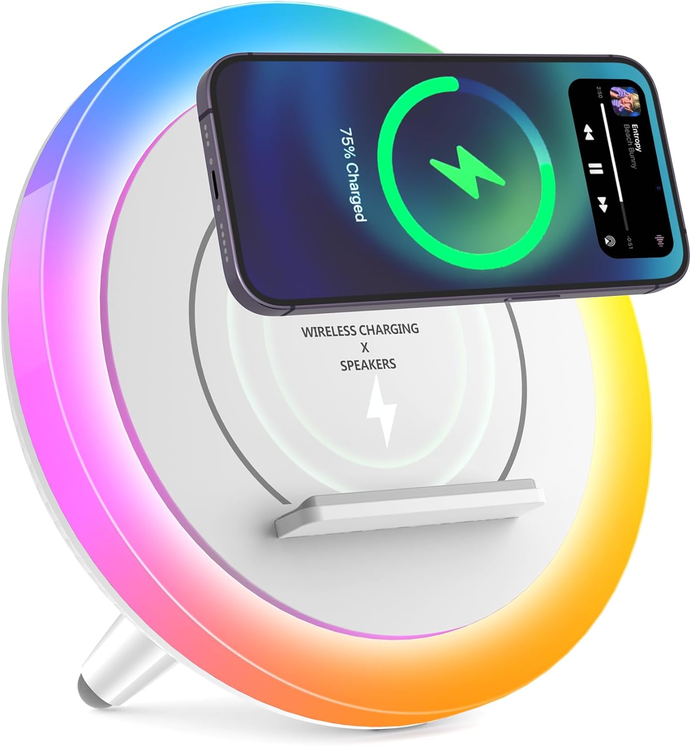 Wireless Charging Bluetooth Speake,Kids Bluetooth Speaker Best Birthday Gift Ideas for Teenage, Music Gifts,Teenage Year Old Girl Boy/Please use The Original Adapter(10W Wireless Charging)