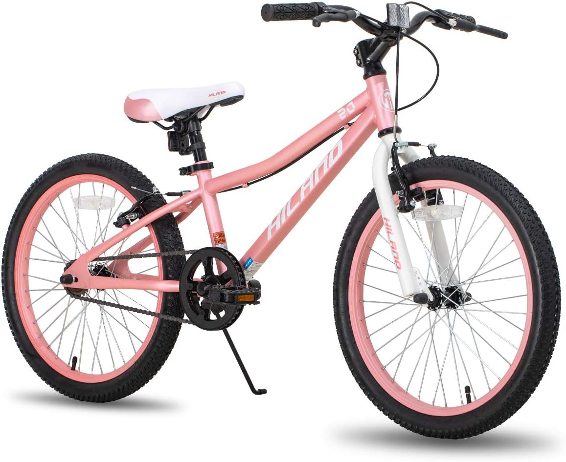 Hiland 20 24 Inch Mountain Bike for Kids Age 7,Front Suspension Fork Kids' Bicycles for Boys Girls Multiple Colors