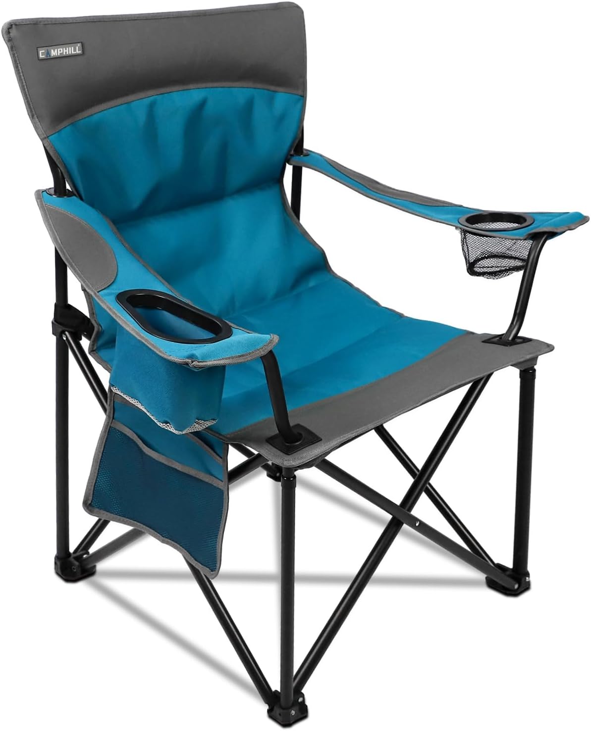 Oversized Portable Camping Chairs, Collapsible Outdoor Chairs with Pocket and Cup Holders, Carry Bag for Camping,Tailgates,Beach,and Sports