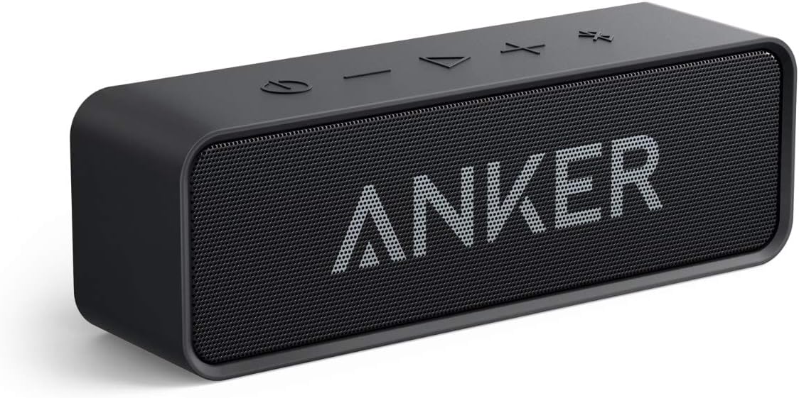 Upgraded, Anker Soundcore Bluetooth Speaker With IPX5 Waterproof, Stereo Sound, 24H Playtime, Portable Wireless Speaker