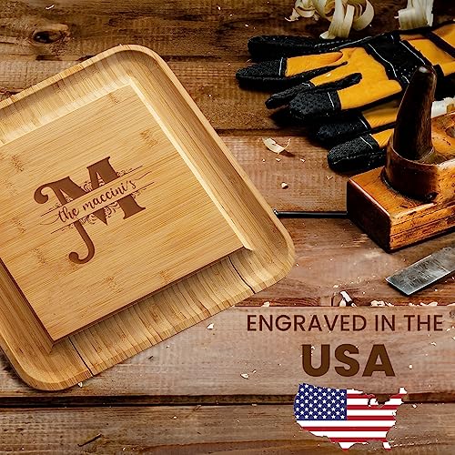 Personalized Charcuterie Board Gift Set - Custom Charcuterie Board Wood Engraved, Customized Cutting Board, Engraved Charcuterie Board & Cheese Board - Customized Wedding, Housewarming & Birthday Gift