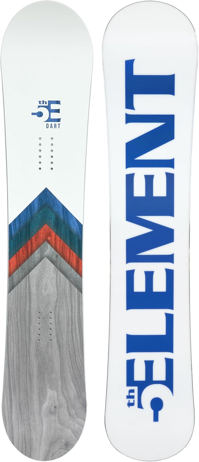 5th Element Dart Snowboard for Men-Freeride-All Mountain, Designed for Beginner and Intermediate Snowboarders with Rocker-Regular and Wide