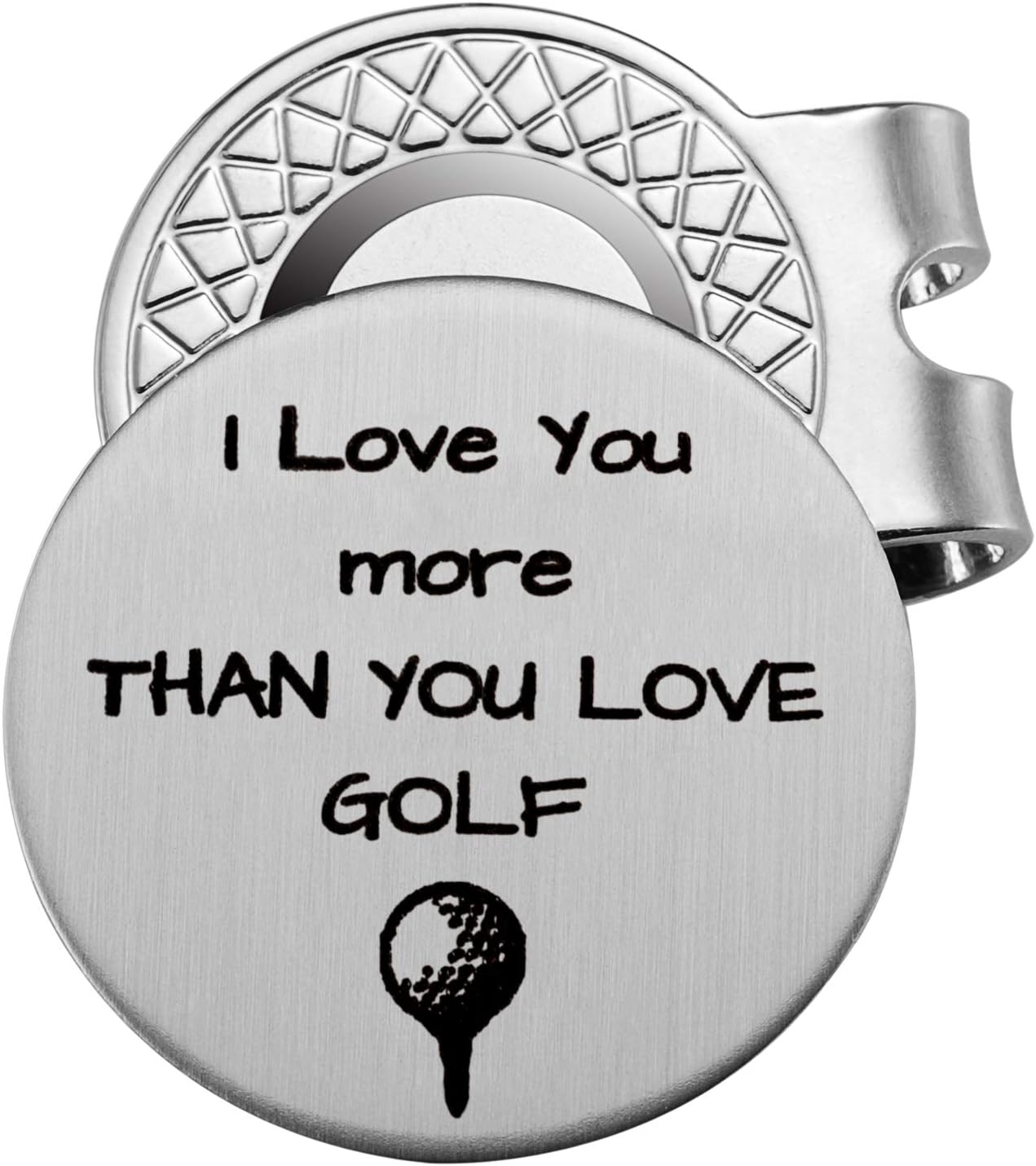 Golf Ball Marker with Magnetic Hat Clip Golf Gift for Husband Boyfriend Dad - I Love You More Than You Love Golf' - Golf Accessories for Men - A Perfect Mens Gift for Golf Lovers