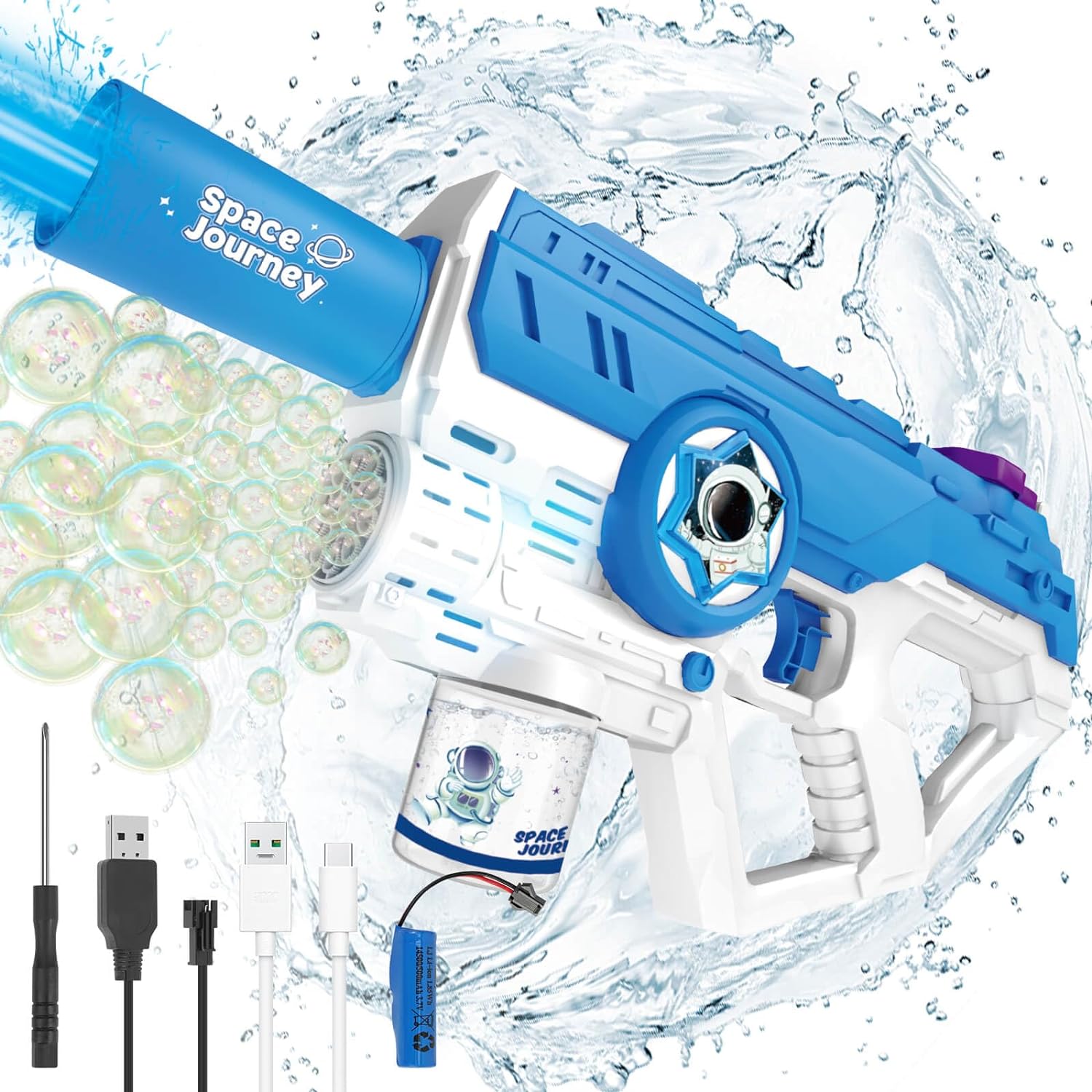 Dolanus Electric Water Gun Bubble Gun 2 in 1 for Kids, Long Range Powerful Automatic Squirt Guns for Adults, Toys for 8-12 years old boys, Gift Idea Outdoor Summer Pool Toy for Kid Boy Ages 5 8 10 12