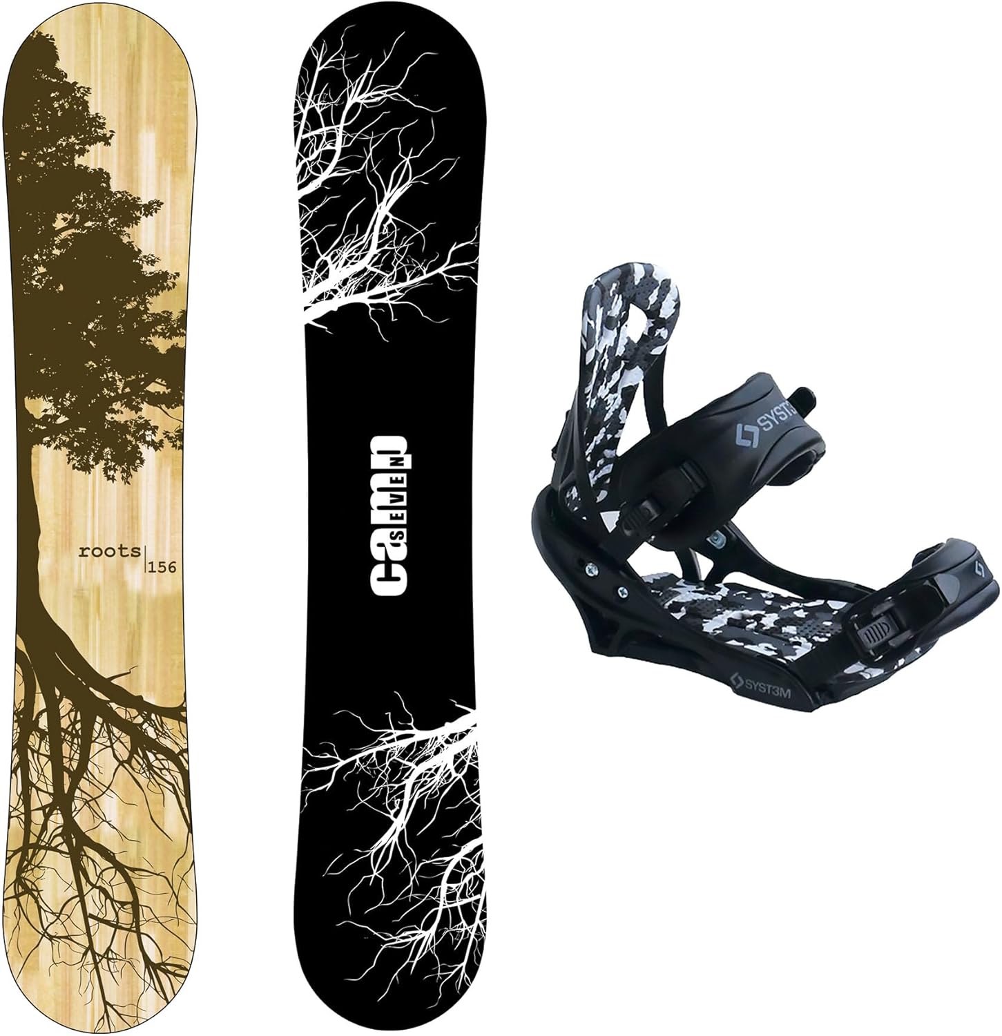 New Camp Seven Roots CRC Snowboard +APX Bindings Men's Snowboard Packages