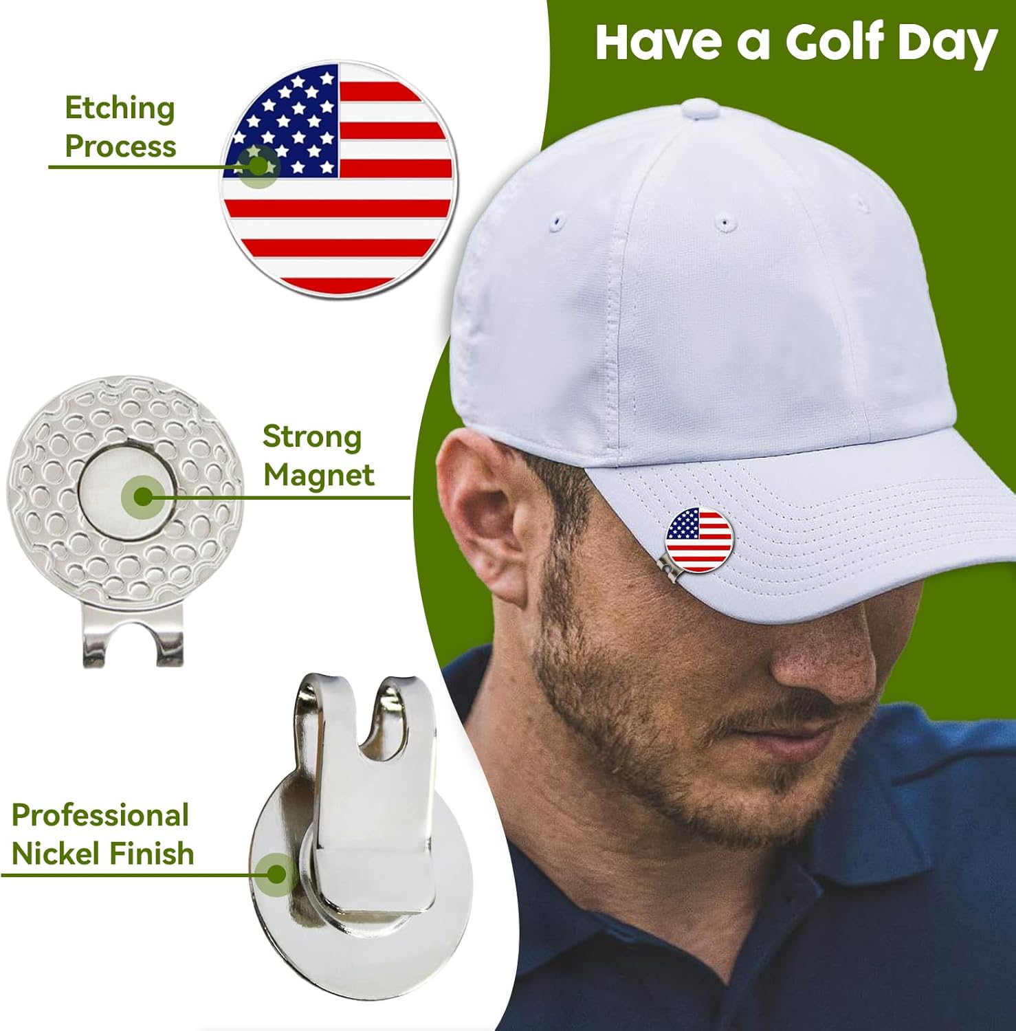 Golf Fathers Day Dad Gifts for Men from Daughter Son Wife - Golf Accessories Set includes Golf Balls, Golf Tees, Golf Divot Tool, Rangefinder, Golf Scorer, Ball Marker & Hat Clip in Hi-End Case