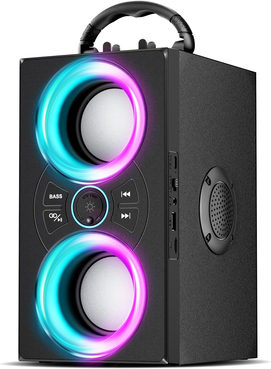 DINDIN Bluetooth Speakers, 40W Peak Wireless Speaker with Subwoofer, TWS, Big Bass, 80dB Portable Party Speaker with Lights for Beach, BBQ, Outdoor, Camping, Travel