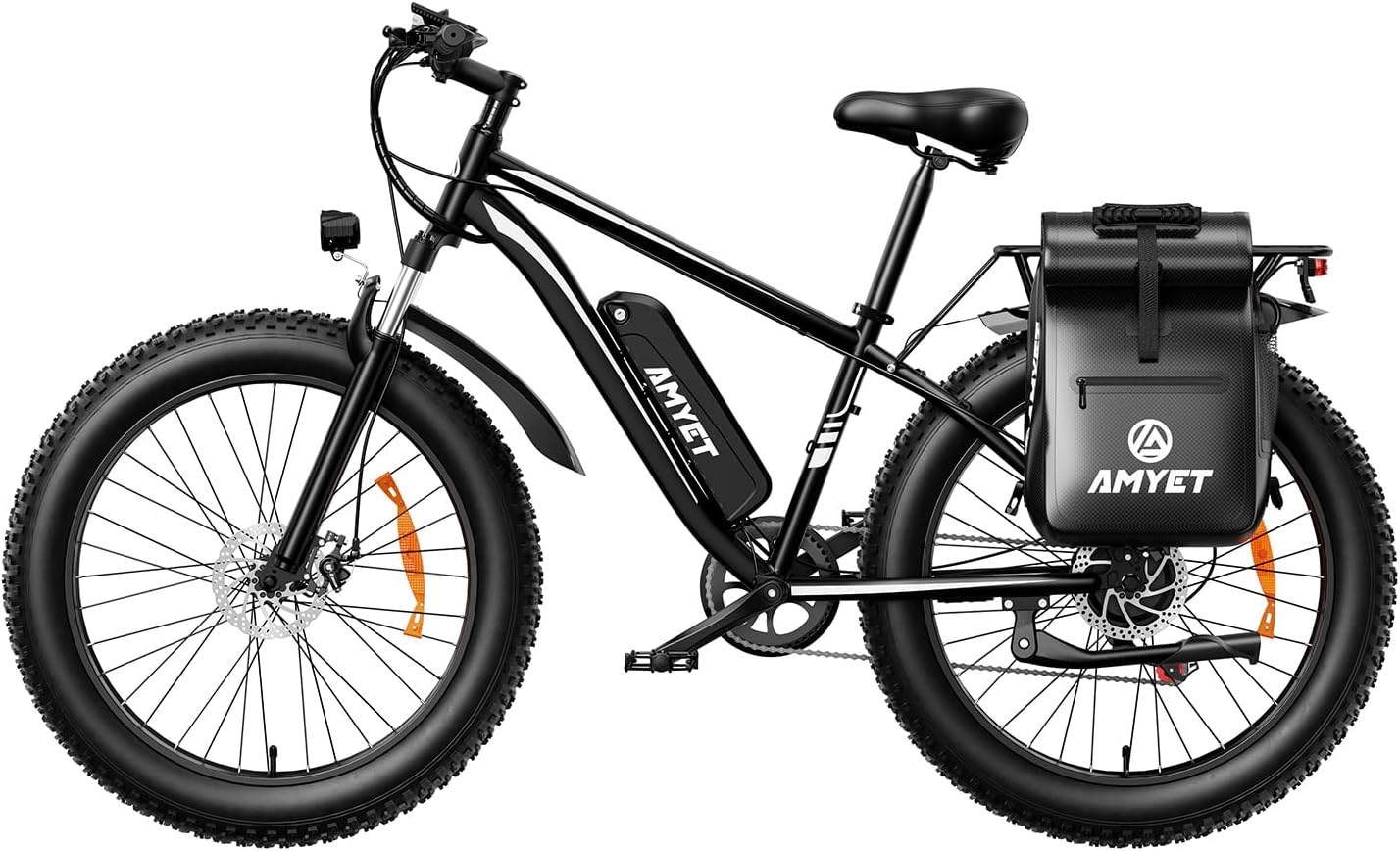 EB26 Electric Bike for Adults Peak 1500W Electric Bicycle 48V 15AH (720WH) Battery Electric Bike 26" Fat Tire Mountain 28mph 7 Speed Gears Dual Shock Absorber Electric Bike