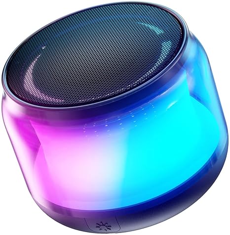 LENRUE Portable Bluetooth Speakers with Colorful Lights, Loud Sound, Small Bluetooth Speaker with Wireless Stereo Pairing, Mini Gifts for Kids, Teen, Girls, Boys, Women