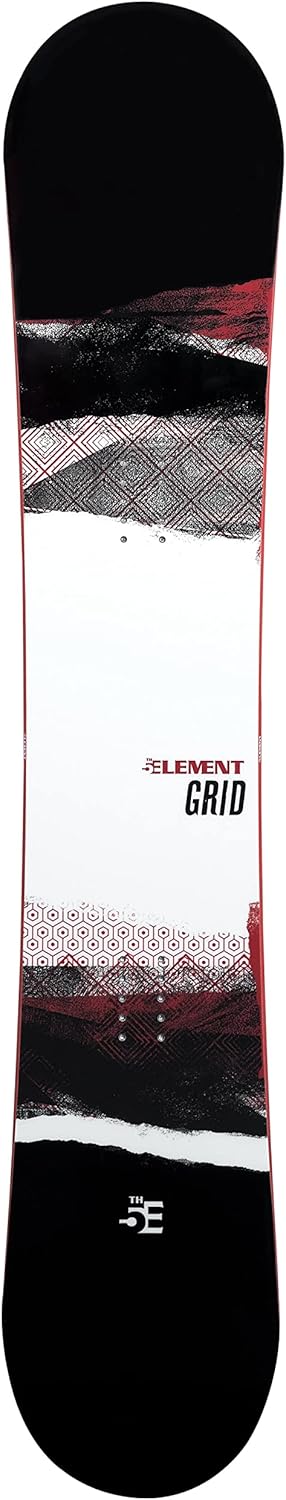 5th Element Grid Freeride-All Mountain Snowboard for Men with EZ Rocker-Designed for Beginners and Intermdiate Riders-Regular and Wide