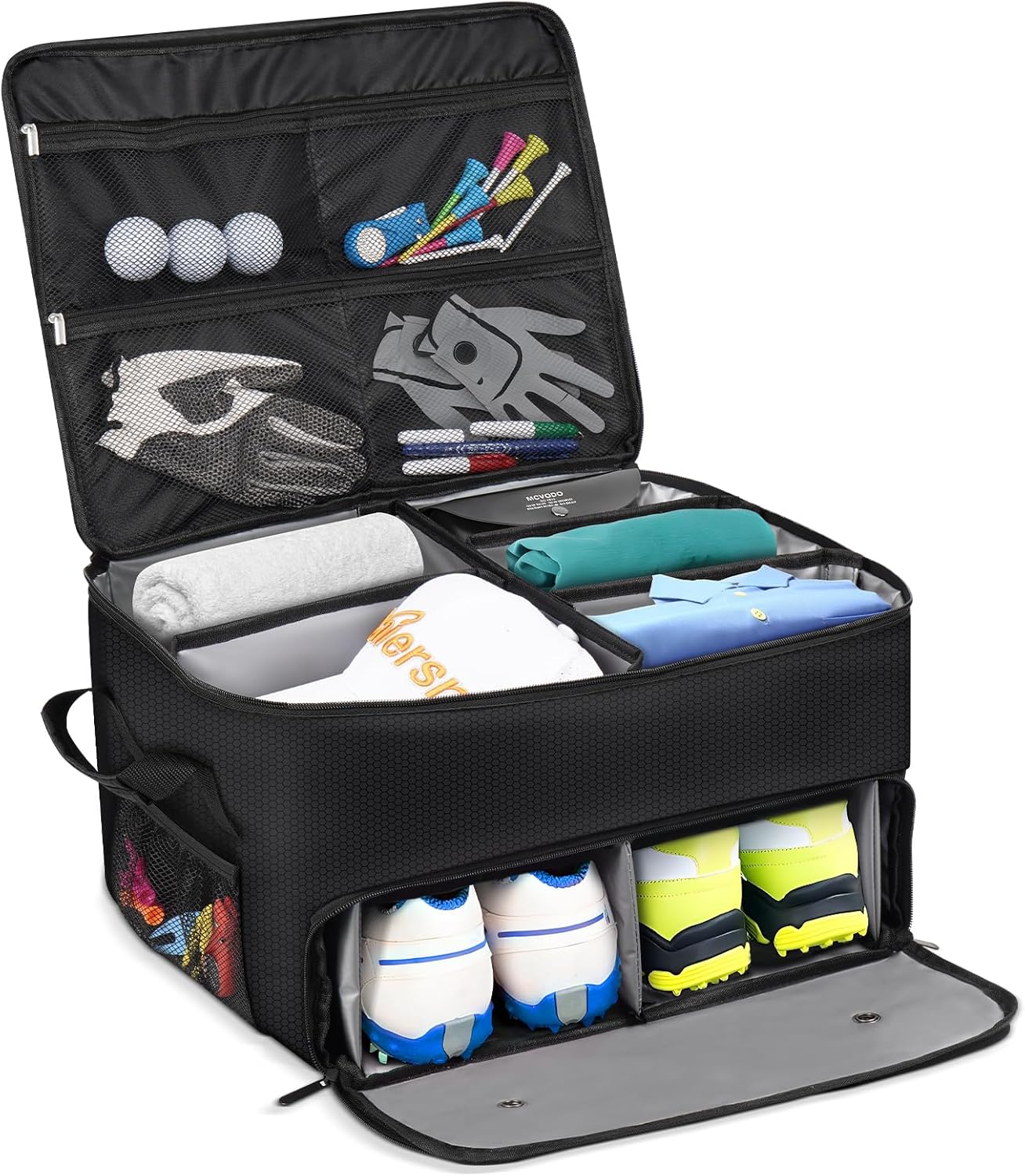 Golf Trunk Organizer Storage ，Car Golf Locker to Store Golf Accessories， Collapsible When Not in Use，Golf accessories for men，golf gifts