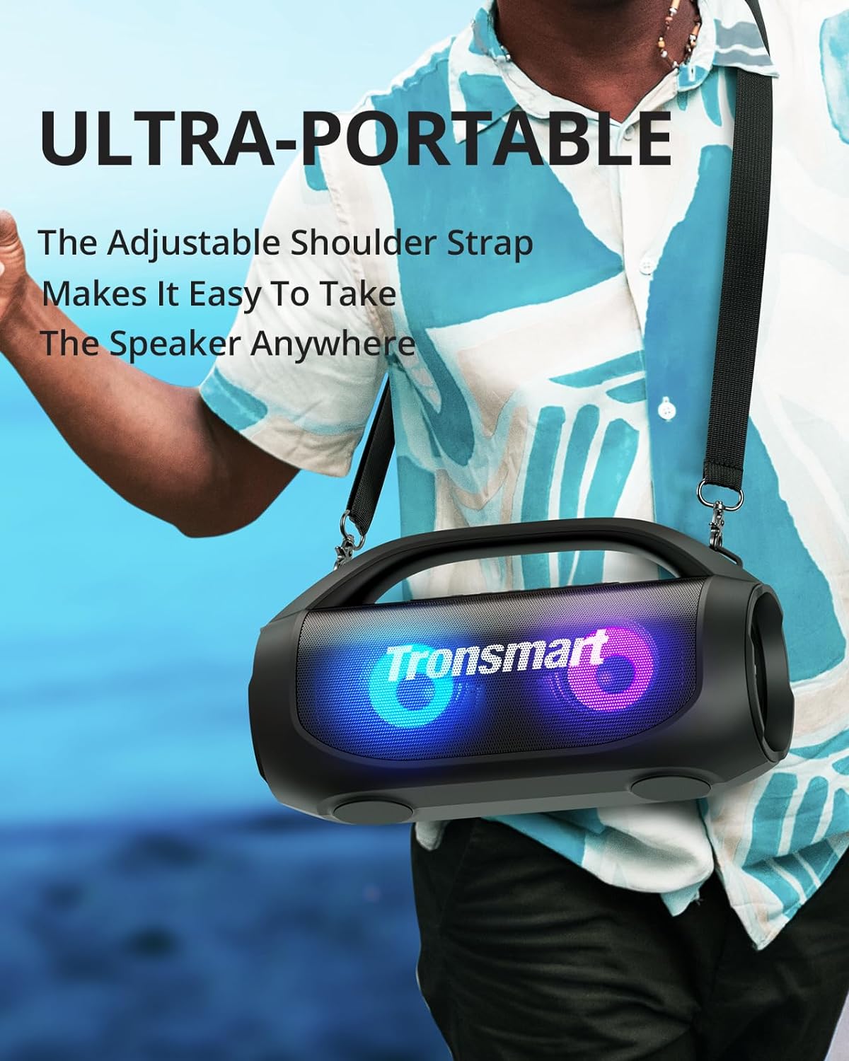 Tronsmart Bang SE Portable Bluetooth Speaker 40W Stereo Wireless IPX6 Waterproof Colorful LED for Party Outdoor Travel