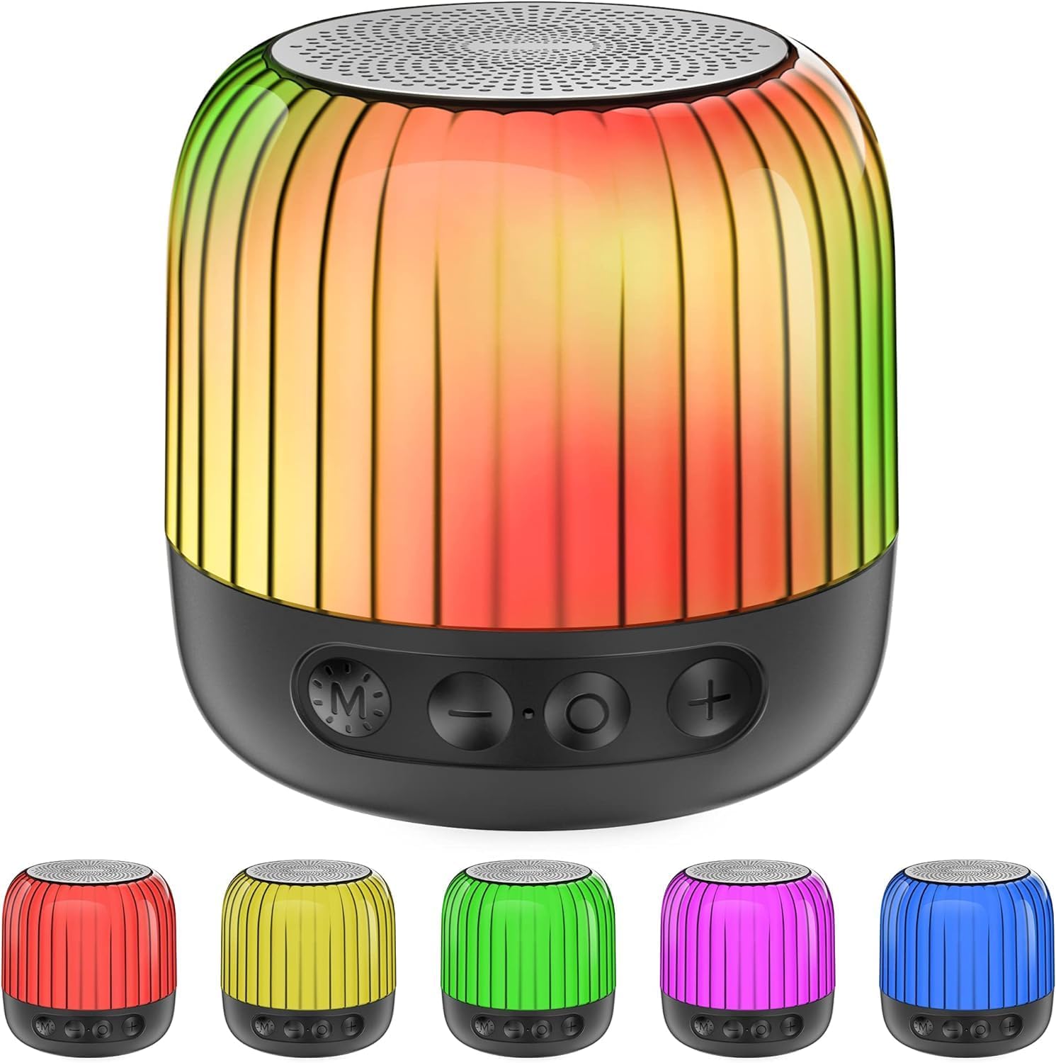 Night Light Bluetooth Speaker, Multicolor Changing Bedside Lamp, LED Table Lamp, Built-in Mic, Support TF Card, MP3 Player, Best Gifts for Girls Boys Teens Women Men Friends Christmas