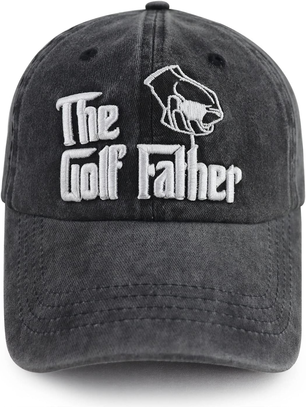 The Golf Father Baseball Cap for Men, Funny 3D Embroidered Adjustable Cotton Golf Gifts Dad Hat