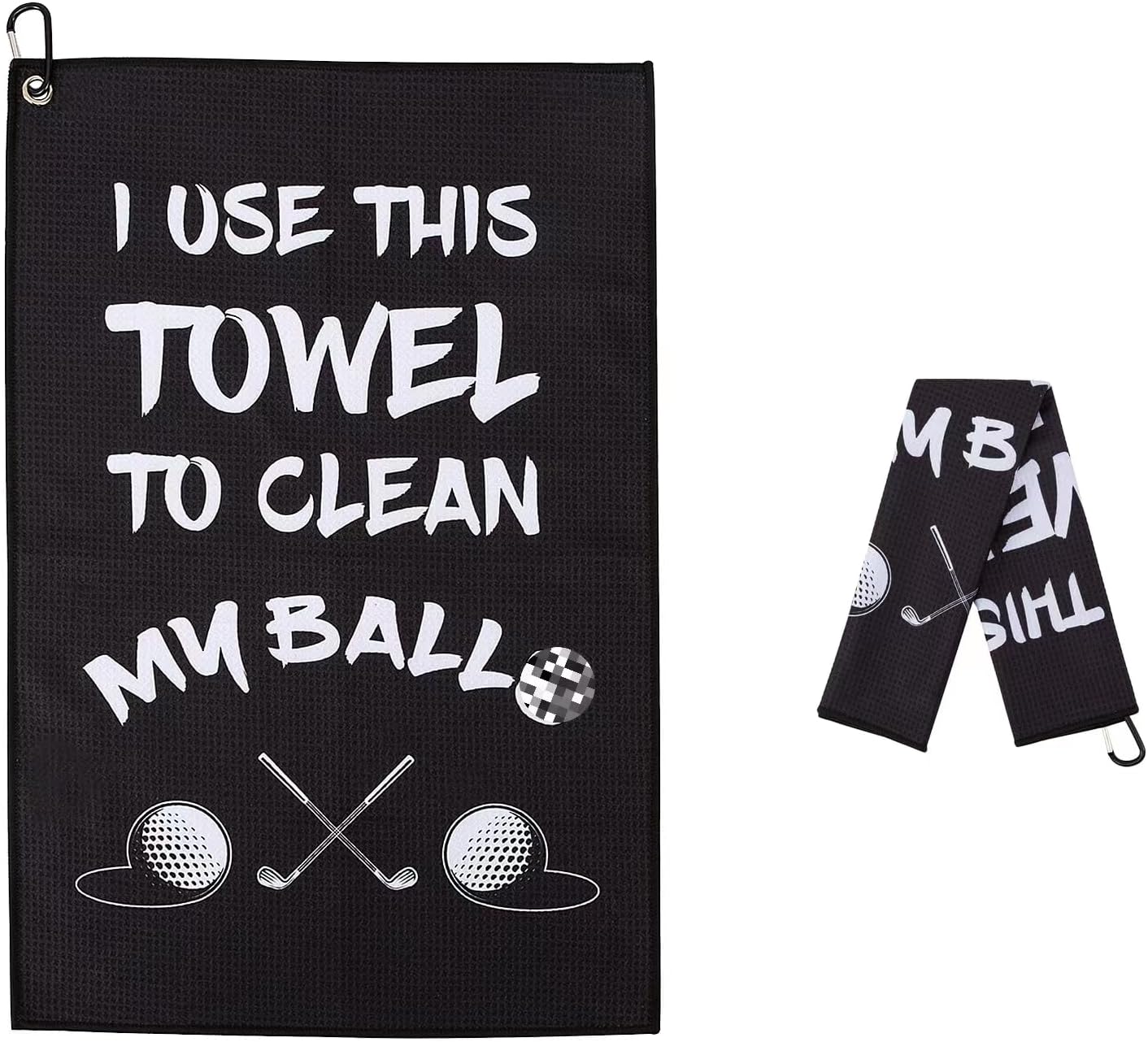 Microfiber Golf Towel,Printed Funny Golf Towels for Men,Golf Towels for Golf Bags with Clip,Funny Golf Gifts for Men Husband Boyfriend Dad,Golf Lover Gifts,Birthday Gifts for Golf Fan,Golf Accessories