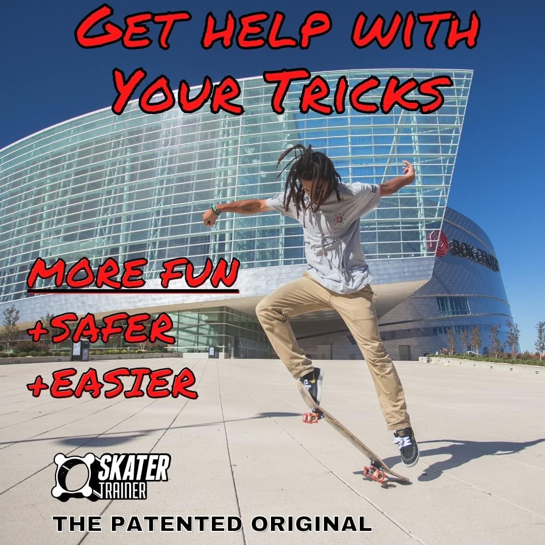 SkaterTrainers- Skateboard Tricks Fast No Experience Needed- Fun, Safe, and Easy- Ollies, Kickflips and More- All Ages- Accessories Make Great Stocking Stuffers Gifts for Teen Boys and Girls