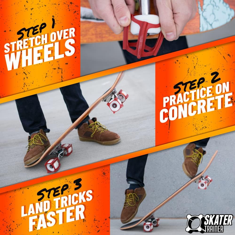 SkaterTrainers- Skateboard Tricks Fast No Experience Needed- Fun, Safe, and Easy- Ollies, Kickflips and More- All Ages- Accessories Make Great Stocking Stuffers Gifts for Teen Boys and Girls