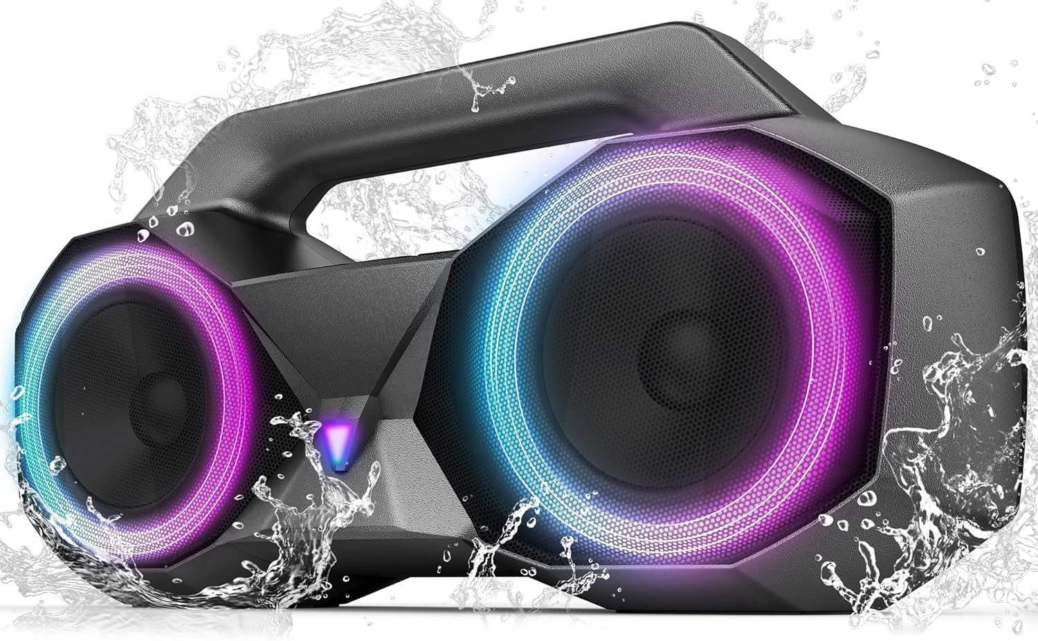 KMAG Portable Bluetooth Speaker - IPX7 Waterproof Wireless Speakers with 80W Loud HiFi Stereo Sound, 24H Playtime, Dynamic Light, Deep Bass, Dual Pairing, 5.3 BT for Outdoor, Home, Party, Gifts