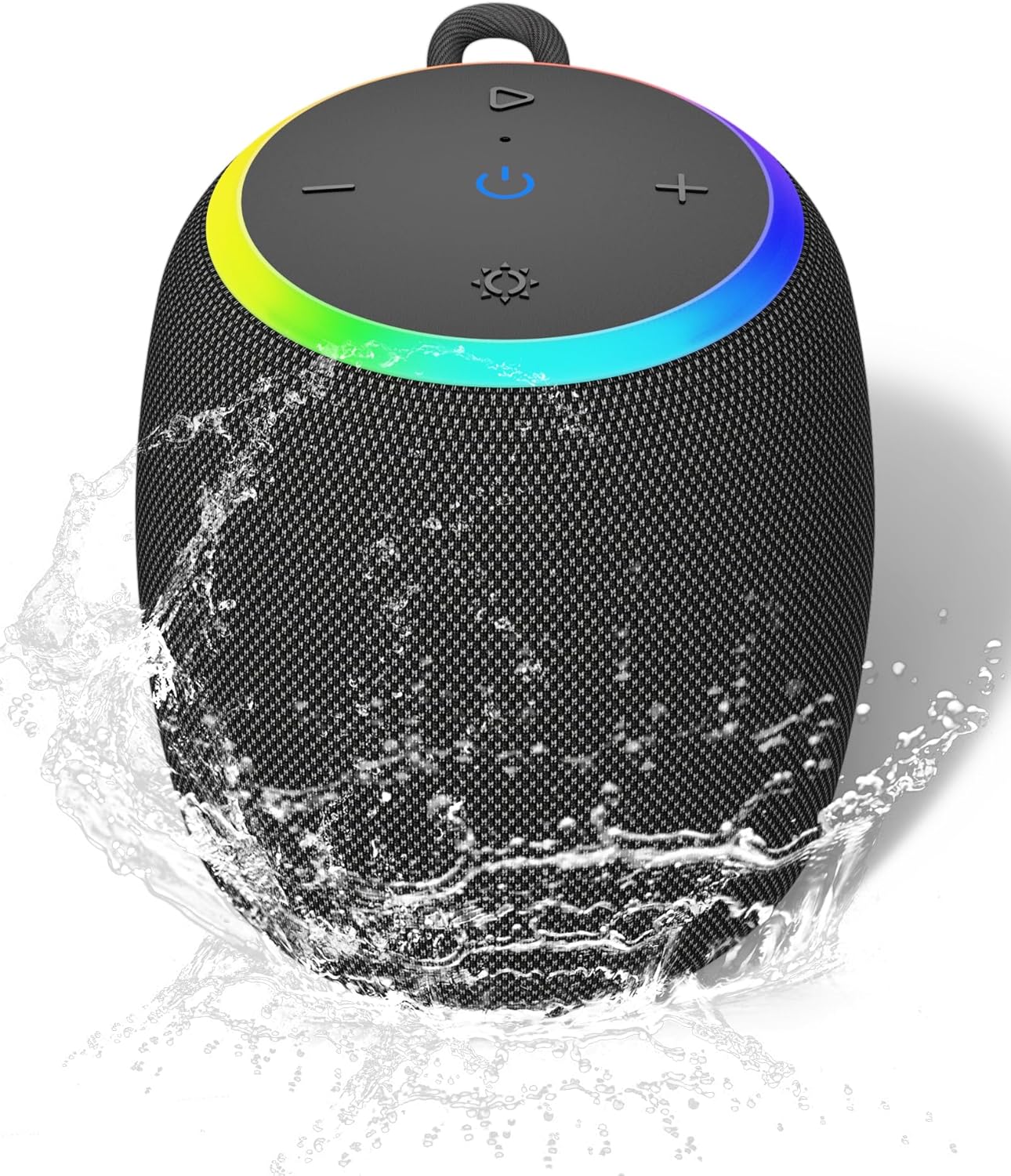 Bluetooth Speakers,Portable Wireless Speaker with 15W Stereo Sound, IPX6 Waterproof Speaker with LED Light, Bluetooth TWS, Portable Speaker for Shower Outdoor Party Beach Camping